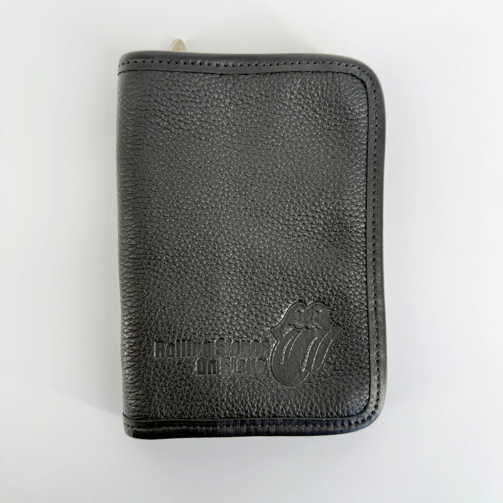 Rolling Stones Wallet Bigger Banger Tour 2005 Black Zip Leather Roots Logo Rare